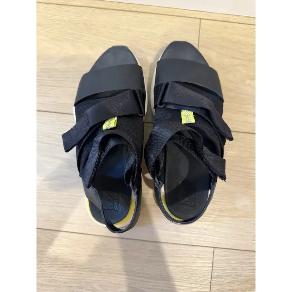 Sorel Kinetic Impact Sandal Black Neon Leather Breathable Open Shoes 7.5